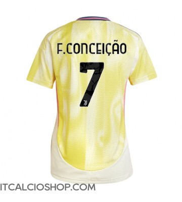 Juventus Francisco Conceicao #7 Seconda Maglia Femmina 2024-25 Manica Corta
